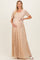 Mocha Lace Sash Tie Maternity Gown