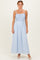Light Blue Textured Smocked Maxi Dress