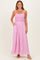 Pink Textured Smocked Maxi Dress