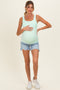 Light Denim Maternity Boyfriend Shorts