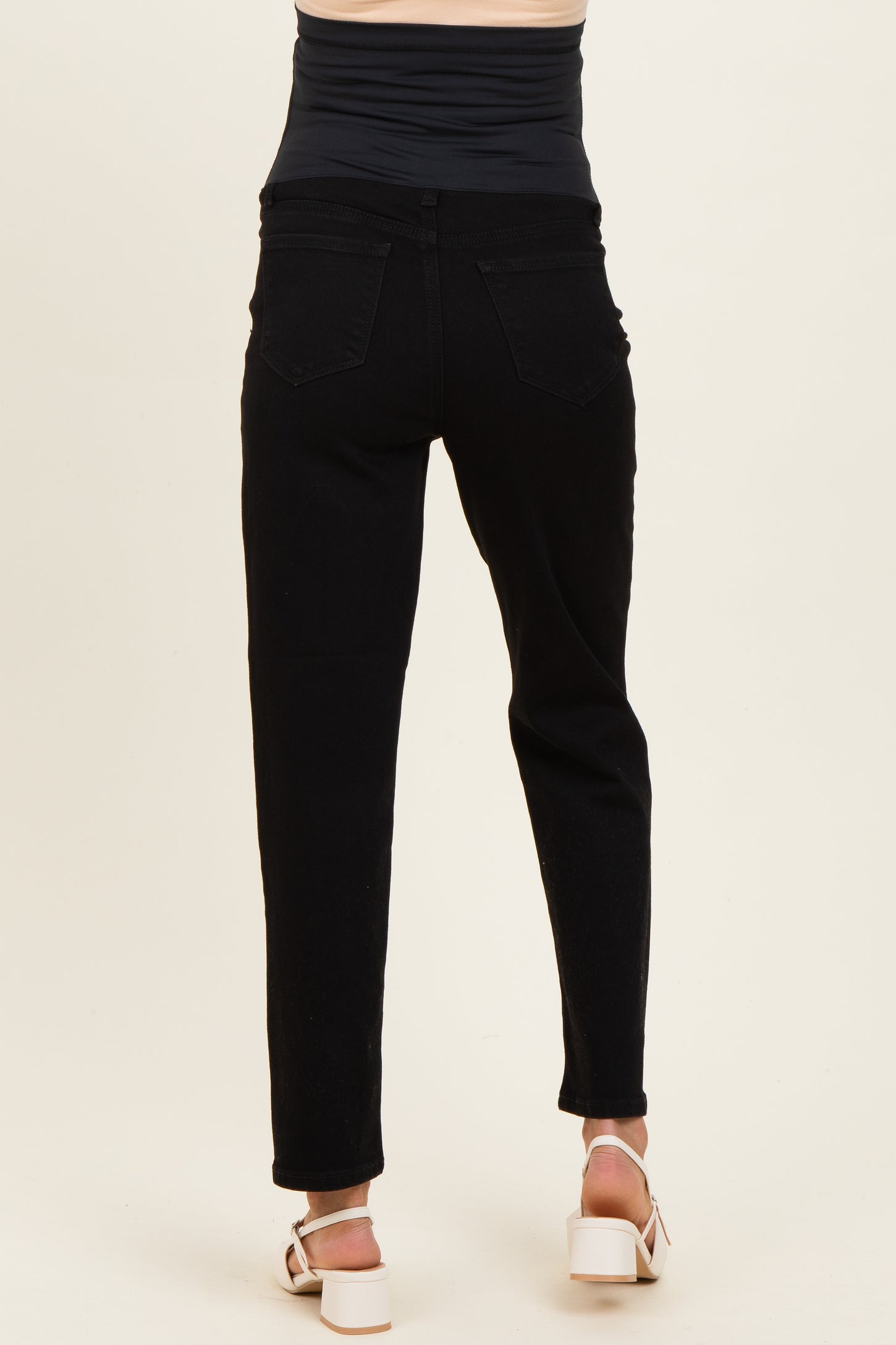 Black Maternity Mom Jeans