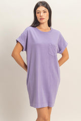Dusty Purple T-Shirt Mini Dress