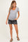 Washed Black Midi Maternity Short With Side Slit