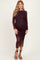 Black Red Print Mesh Maternity Dress