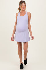 Lavender Tennis Racerback Maternity Romper Dress