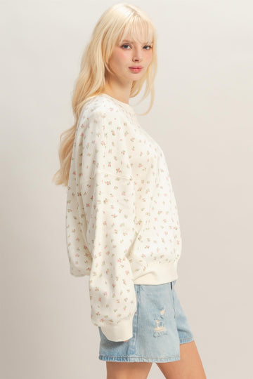 Pink Ditsy Floral Sweatshirt