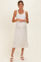 Ivory Floral Jacquard Mesh Maternity Midi Dress