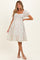Off White Floral Sweetheart Neck Smocked Maternity Midi Dress