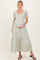 Green Floral Smocked Maternity Maxi Dress