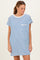 Blue Striped T-Shirt Mini Dress
