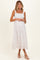 Pink Floral Lace Accent Sleeveless Maternity Maxi Dress