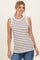 Mocha Striped Ribbed Tank Top