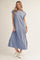 Denim Blue Side Slit Midi Dress