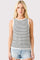 Navy Striped Stitch Detail Knit Tank