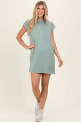 Desert Sage Cap Sleeve Mini Dress