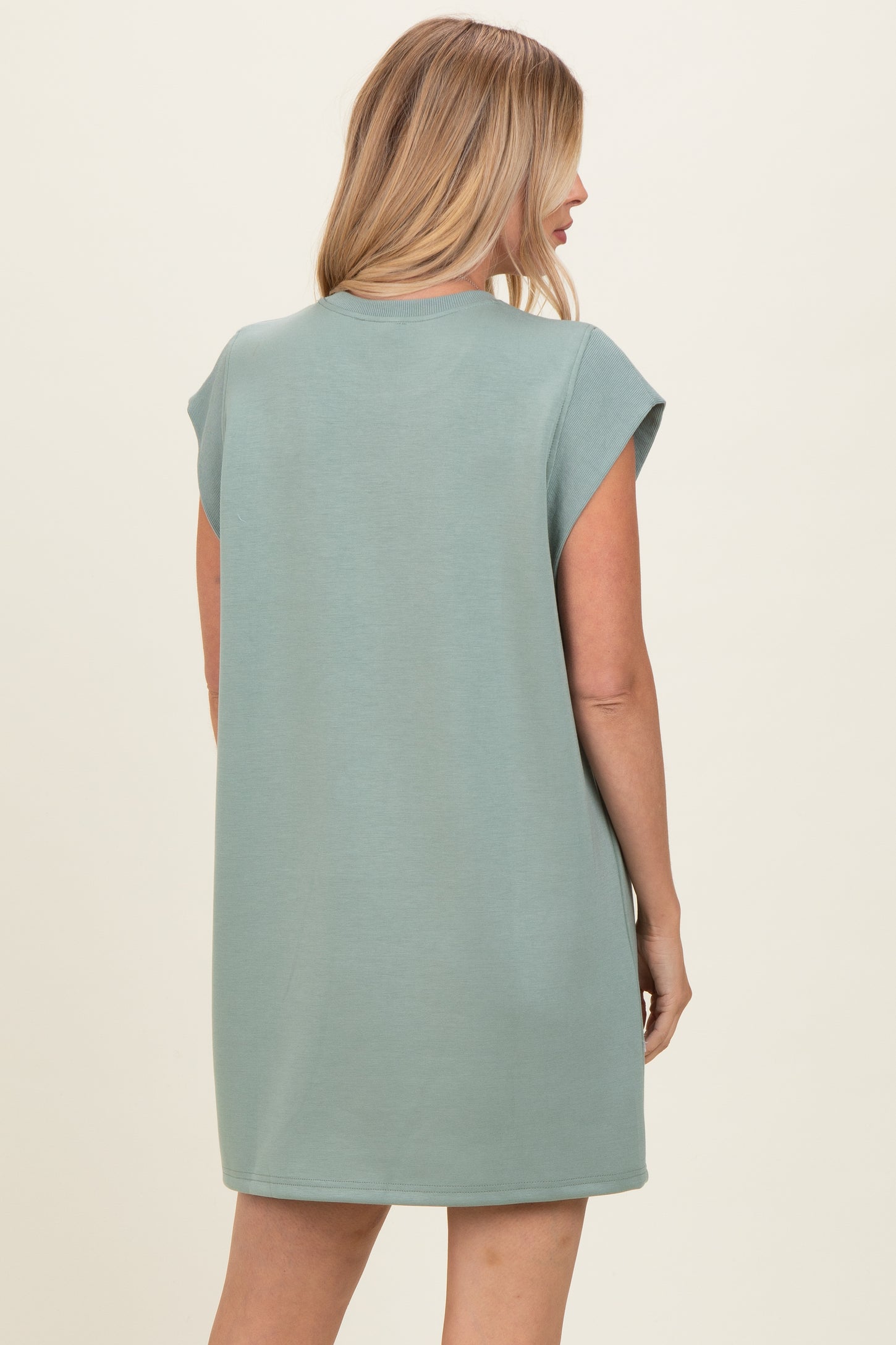 Desert Sage Cap Sleeve Mini Dress
