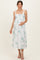 Sage Floral Smocked Maternity Midi Dress