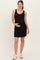 Black Ribbed Maternity Active Romper Dress
