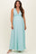 Mint Sleeveless Deep V-Neck Maternity Maxi Dress