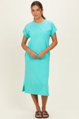 Mint Pocket Front Midi T-Shirt Dress