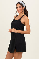 Black Racerback Active Romper Dress