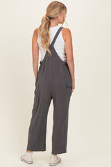 Charcoal Straight Leg Adjustable Overalls
