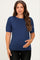 Navy Short Sleeve Basic Knit Maternity Top