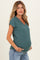 Forest Green V-Neck Pointelle Knit Maternity Top