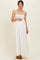 Off White Pom Pom Strap Smocked Maternity Maxi Dress