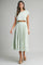 Sage Crop Top Midi Skirt Set