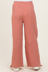 Blush Gauze Cinched Hem Maternity Pants