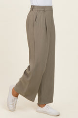 Olive Elastic Waistband Trousers