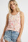 Pink Floral Jersey Tank Top
