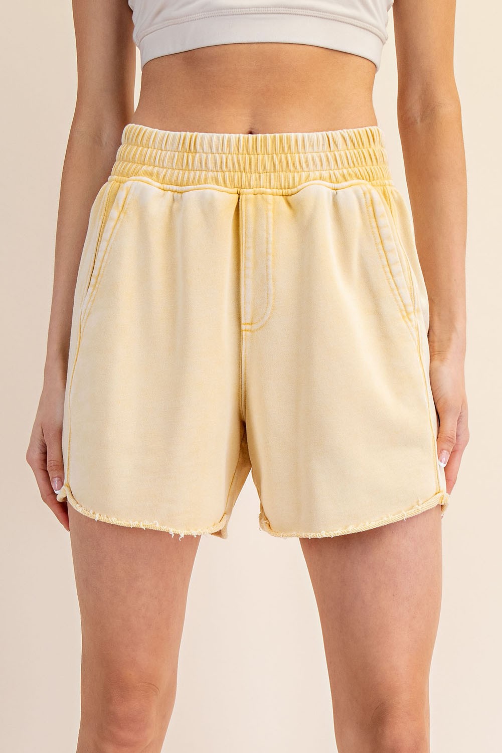 Sweet Corn Mineral Wash Terry Short