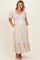 Ivory Floral V-Neck Maternity Plus Maxi Dress
