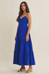Royal Blue Tiered Maxi Dress