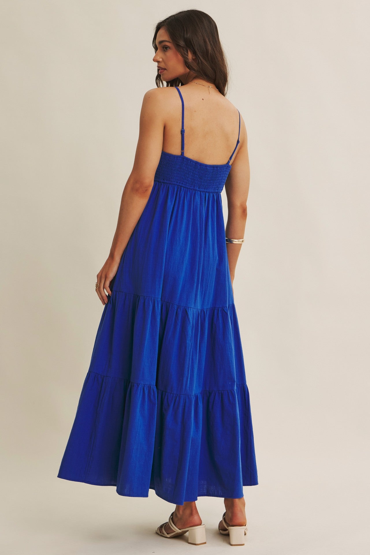 Royal Blue Tiered Maxi Dress