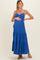 Royal Blue Tiered Maternity Maxi Dress