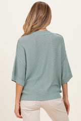 Jade Oversize Cut Sweater Maternity Top With Raw Edge