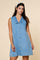 Denim Button Down Mini Shirt Dress
