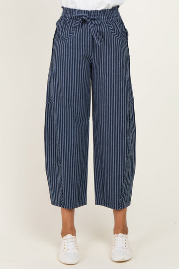 Indigo Pinstripe Maternity Pants