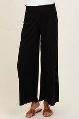 Black Maternity Wide Leg Pant