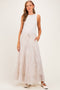 Cream Floral Drawstring Tiered Maternity Maxi Skirt