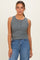 Olive Ribbed Sleeveless Henley Tank Top