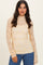 Butter Yellow High Neck Fitted Sheer Lace Top