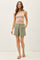 Dusty Spruce Linen Blend Shorts