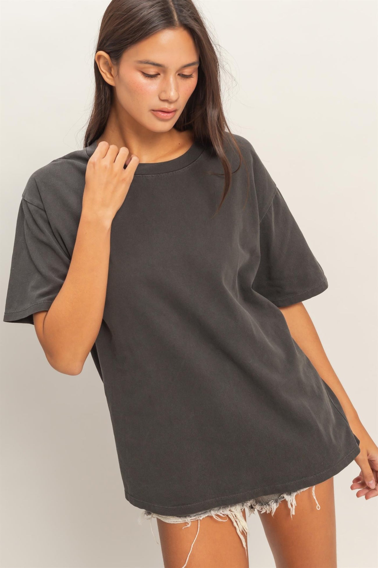 Black Maternity Crew Neck T-Shirt