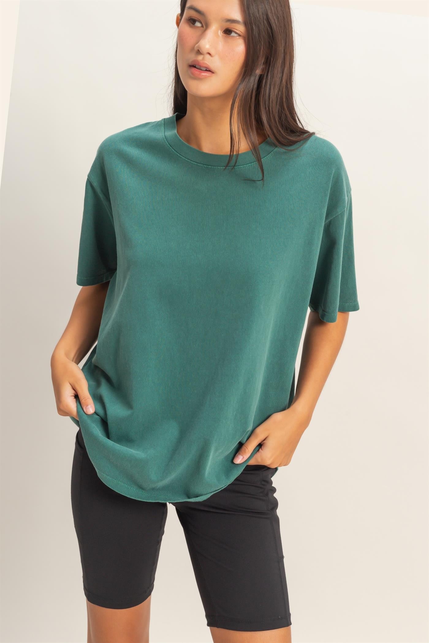 Teal Maternity Crew Neck T-Shirt