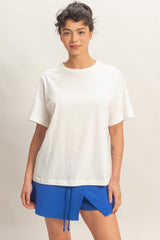 White Oversized Short Sleeve Crew Neck T-Shirt