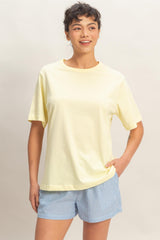 Yellow Oversized Short Sleeve Crew Neck T-Shirt